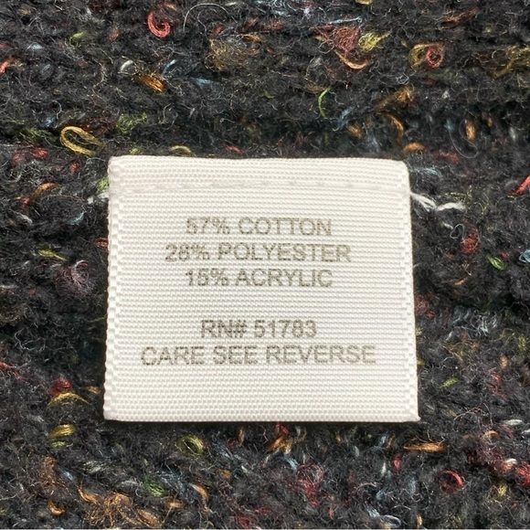 Large Maurices Black Multicolored Sleeveless Shrug Sweater Knit Open Front - Picture 8 of 9